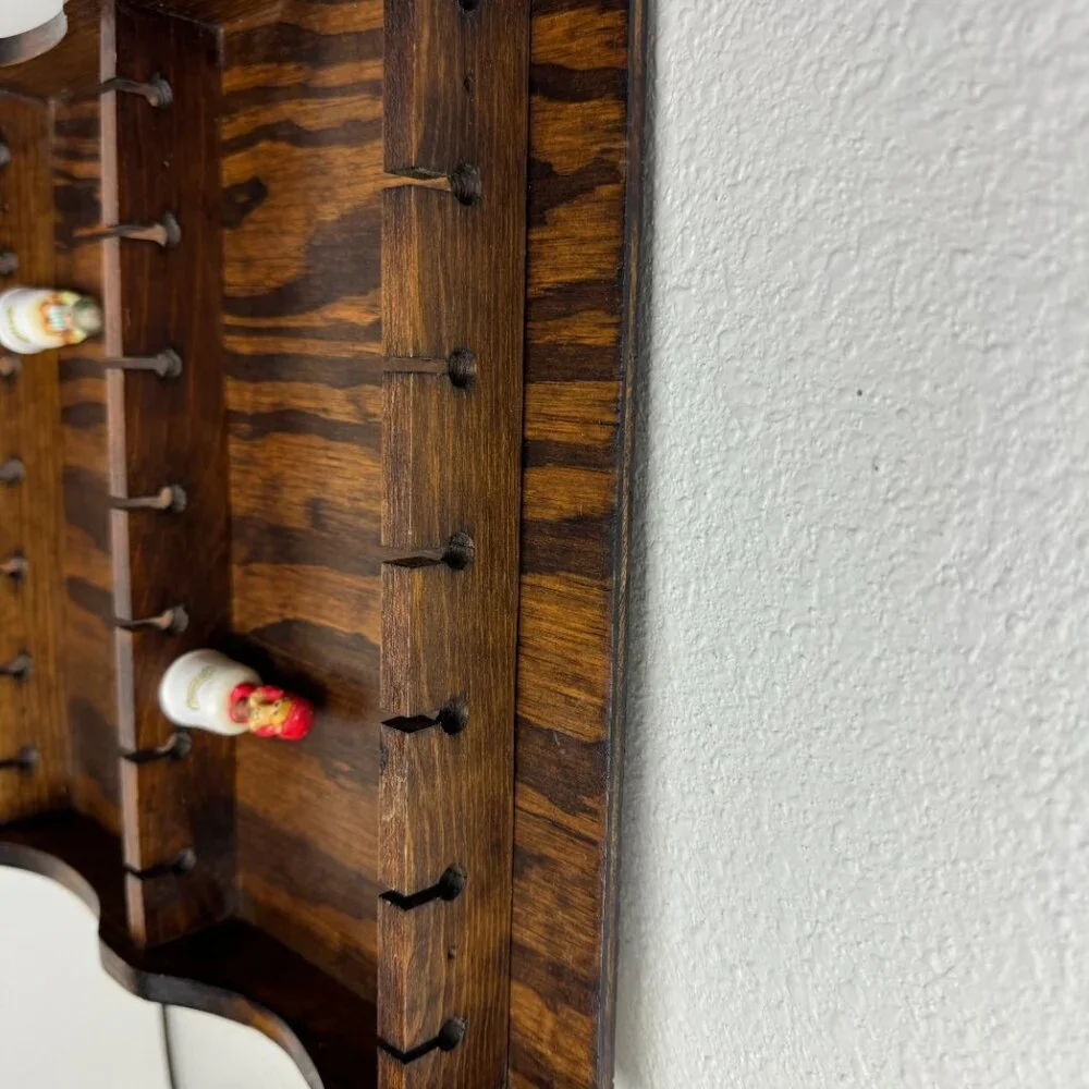 Vintage Wooden Shelf Display  for Mini Items  or 28 Spoon Collection
